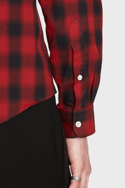 BESPOKEN Men's Black and Red Plaid Claremont Shirt 003010 $225 NWT