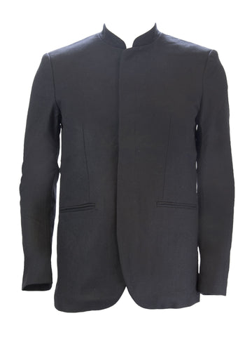 BESPOKEN Men's Black Collarless Sport Coat 008039 $885 NWT