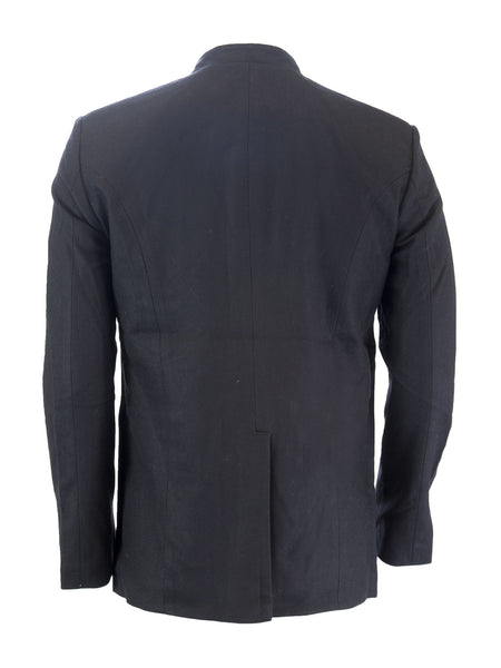 BESPOKEN Men's Black Collarless Sport Coat 008039 $885 NWT