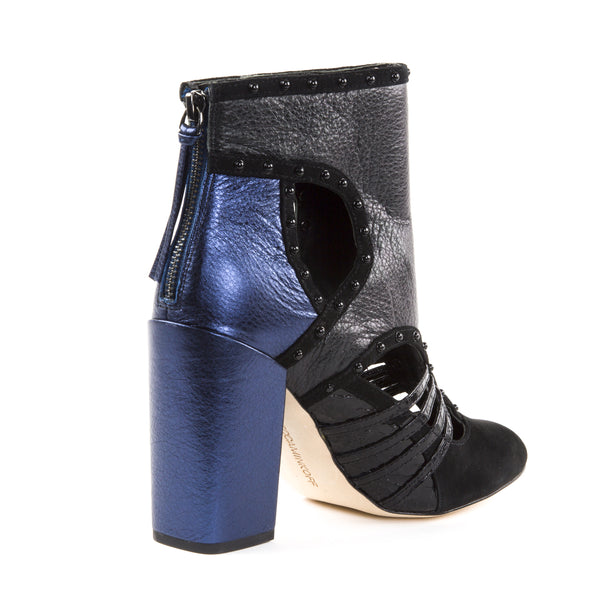 REBECCA MINKOFF Women's Bethany Black Multi Cut Out Booties $325 NIB