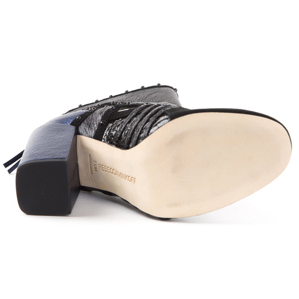 REBECCA MINKOFF Women's Bethany Black Multi Cut Out Booties $325 NIB