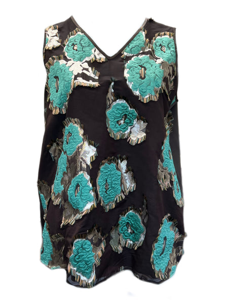 Marina Rinaldi Women's Brown Beauty Sleeveless Blouse Size 18W/27 NWT