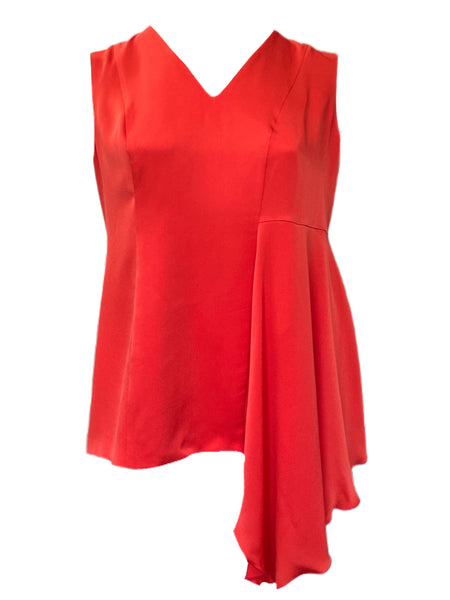 Marina Rinaldi Women's Red Bibita Sleeveless Blouse NWT