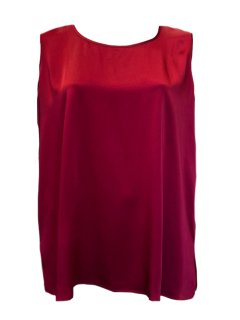 Marina Rinaldi Women's Red Bibita Pullover Blouse NWT