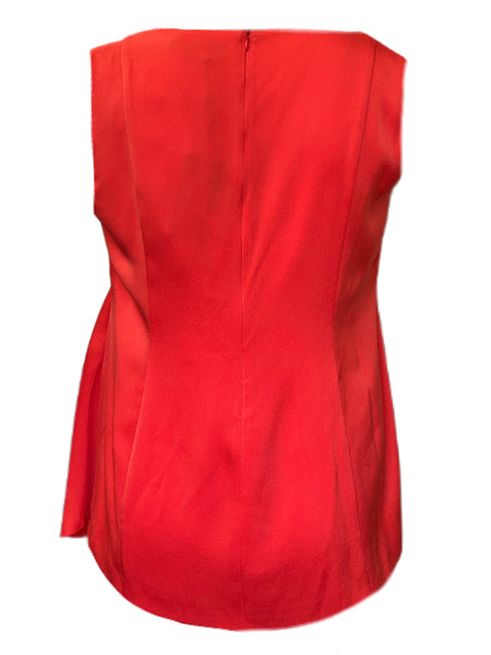 Marina Rinaldi Women's Red Bibita Sleeveless Blouse NWT