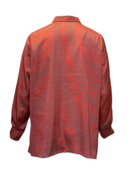 Marina Rinaldi Women's Red Bicocca Button Down Blouse NWT
