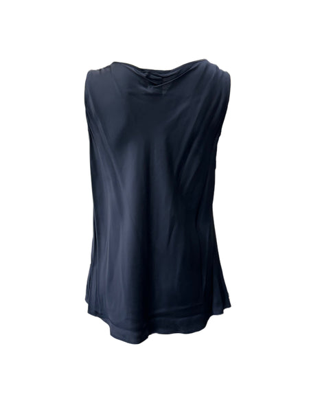 Marina Rinaldi Women's Navy Bigne Pullover Blouse NWT