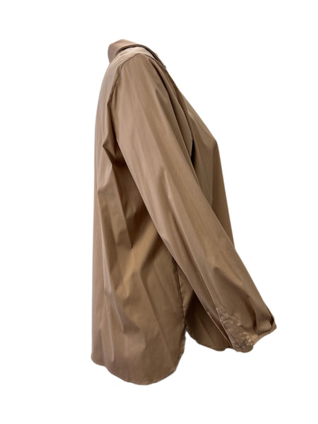 Marina Rinaldi Women's Camel Bijou Beaded Collar Button Down Shirt