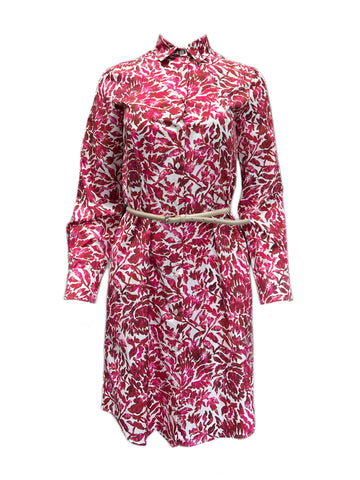 Max Mara Women's Pink Bilbao Button Down Cotton Shirt Dress Size 2 NWT