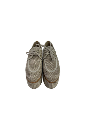 Max Mara Women's Sand Bilbao Almond Toe Platform Sole Shoes Size 9 NWB