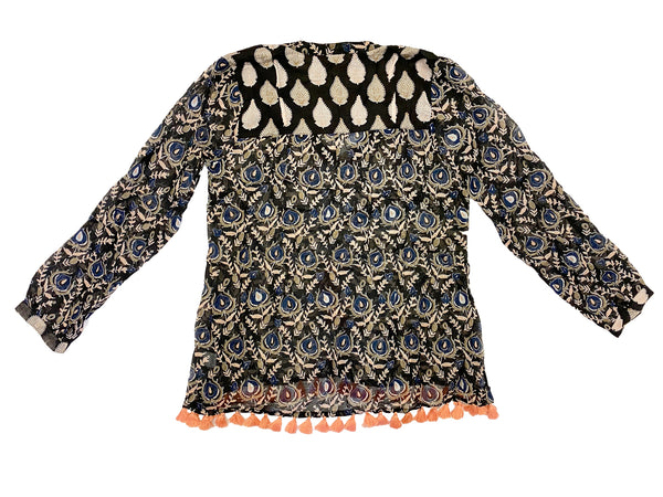 ROBERTA ROLLER RABBIT Women's Bim Tunic with Tassels $148 NEW