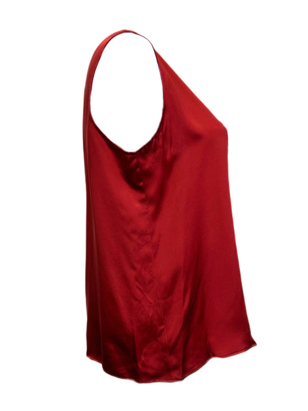 Marina Rinaldi Women's Red Bionico Sleeveless Silk Tank NWT