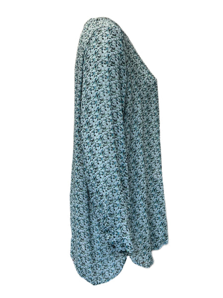 Marina Rinaldi Women's Green Bisanzio Printed Viscose Blouse NWT