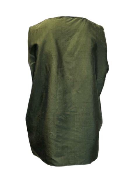 Marina Rinaldi Women's Green Biscotto Pullover Blouse Size 22W/31 NWT