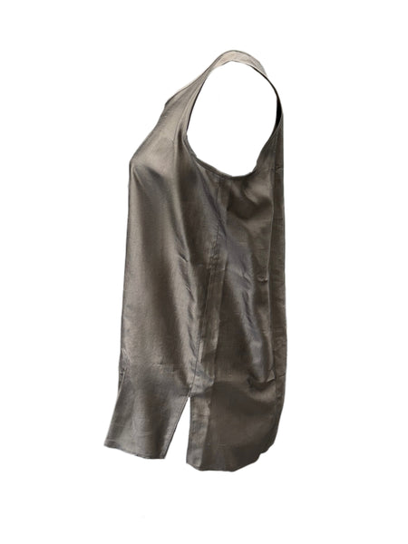 Marina Rinaldi Women's Grey Biscotto Pullover Blouse NWT