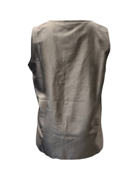 Marina Rinaldi Women's Grey Biscotto Pullover Blouse NWT