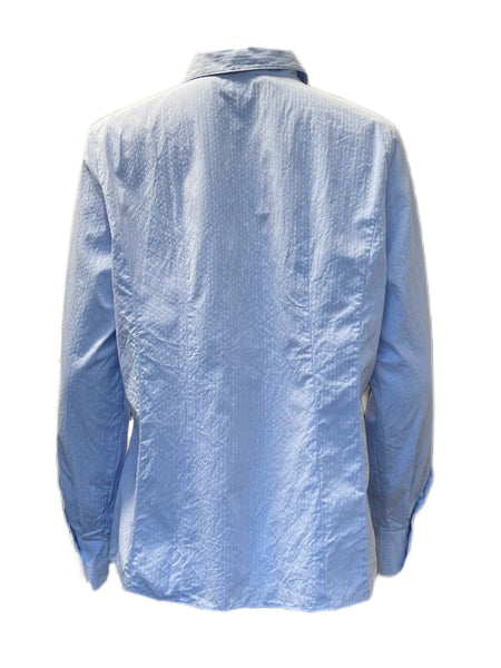 Marina Rinaldi Women's Blue Bistrot Button Down Shirt Size 12W/21 NWT