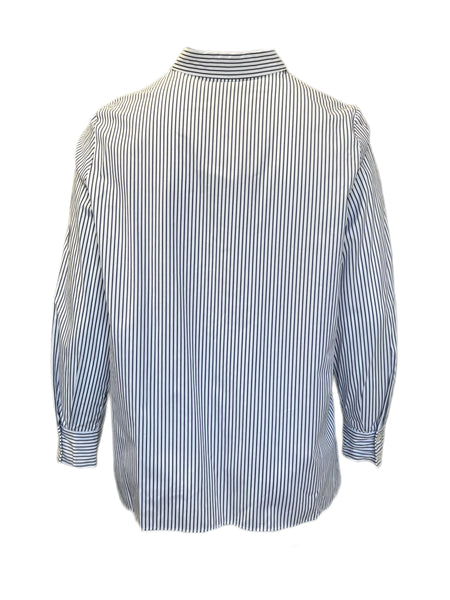 Marina Rinaldi Women's Bast Bit Striped Button Down Cotton Shirt