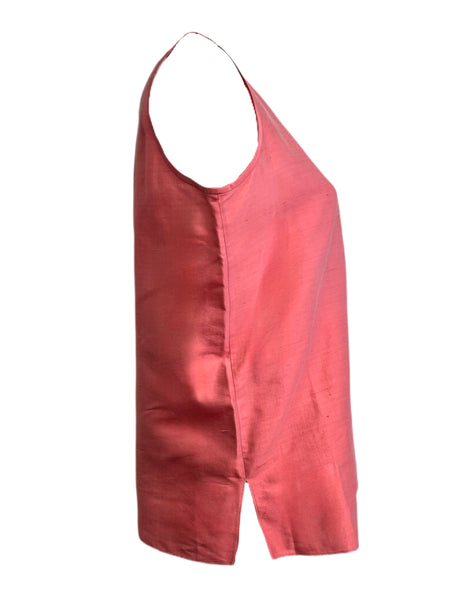 Marina Rinaldi Women's Pink Bitter Sleeveless Silk Tank NWT