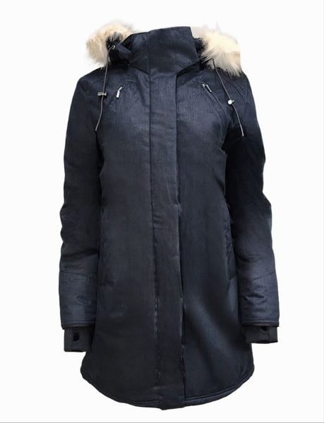 HoodLamb Women's Black Nordic 5/5 Warm Natural Hemp Parka 420 NWT
