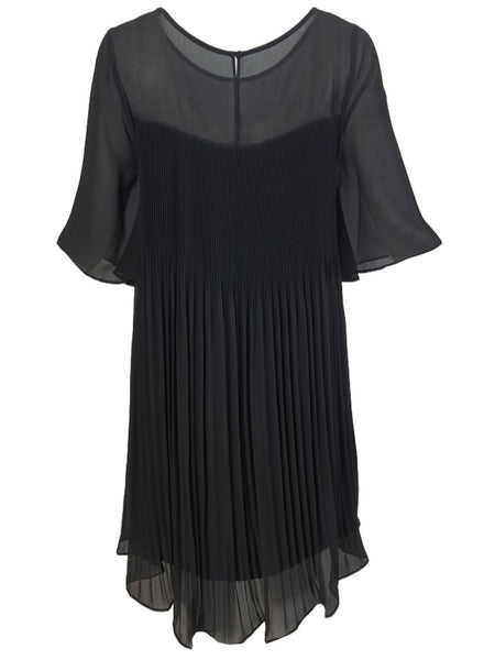 MAEVE Women's Black Pleated Swing Dress #60218671020 8 NWT