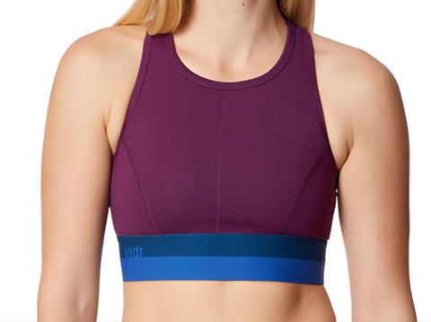 LNDR Women's Blackberry Spar Sports High Neck Bra #AV916 NWT