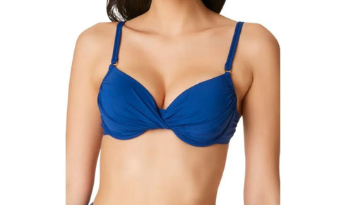 BLEU ROD BEATTIE Women's Blue Ocean Cruise Swim Bikini Top #17305 14 NWT