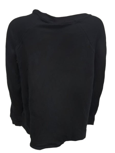 TEREZ Girl's Black Tie Front Sweatshirt #40401640 14 Years NWT