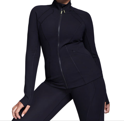 LNDR Women's Black Long Sleeve Zip Sprinter Jacket #AJ984 NWT