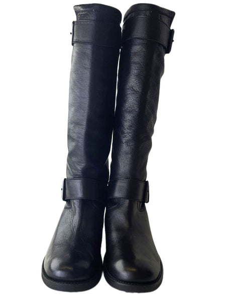 LIEBESKIND Women's Black Leather Knee High Boots #LK2009 NWOB