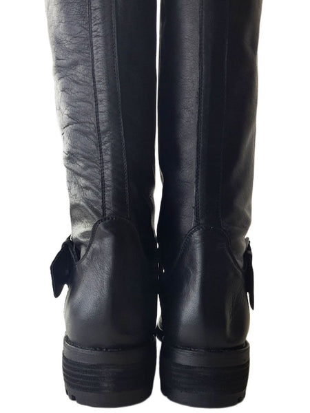 LIEBESKIND Women's Black Leather Knee High Boots #LK2009 NWOB