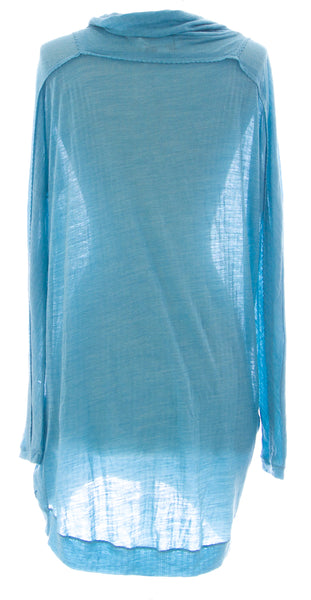 DIESEL Women's VINTAGE Turquoise Jenny Long Sleeve Top #00CDT MSRP $250 S NWT