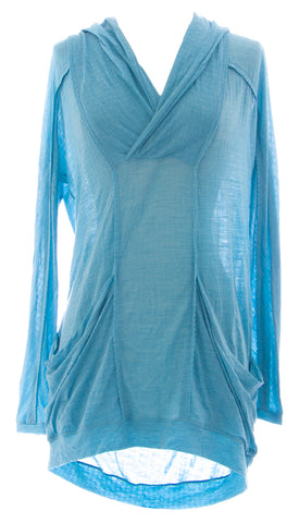 DIESEL Women's VINTAGE Turquoise Jenny Long Sleeve Top #00CDT MSRP $250 S NWT