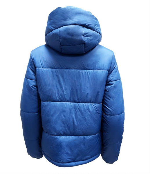 HoodLamb Women's Navy High Collar Hemp Recycled Puffer 420 NWT