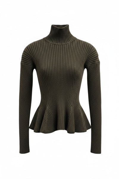 Max Mara Women's Green Bobbio1234 Zipper Closure Sweater NWT
