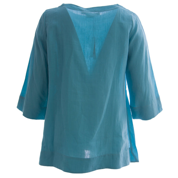 MARINA RINALDI Women's Bobina 3/4 Sleeve Blouse $495 NWT