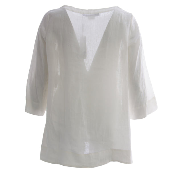 MARINA RINALDI Women's Bobina 3/4 Sleeve Blouse $495 NWT