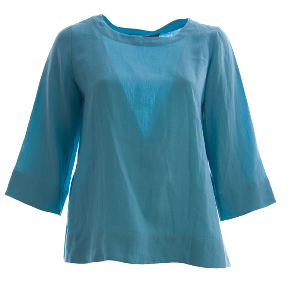 MARINA RINALDI Women's Bobina 3/4 Sleeve Blouse $495 NWT