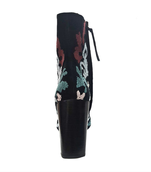 REBECCA MINKOFF Women's Black Bojana Embroidered Booties #M1070584 NWB