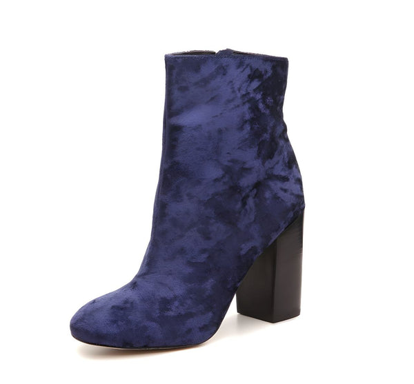 REBECCA MINKOFF Women's Blue Bojana Too Velvet Booties #M1070586 NWB