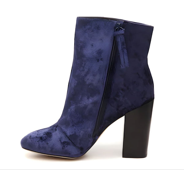 REBECCA MINKOFF Women's Blue Bojana Too Velvet Booties #M1070586 NWB