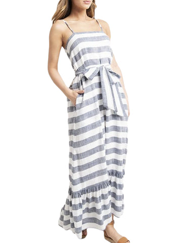 ROBERTA ROLLER RABBIT Women's Navy Bola Stripe Aaron Dress $188 NEW