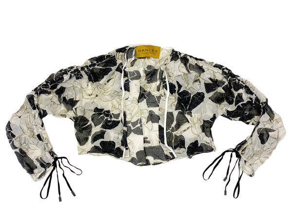 Hanley Mellon Women's Floral Chiffon Bolero Blouse