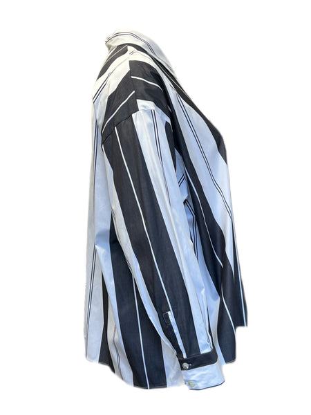 Marina Rinaldi Women's Nero Bonsai Cotton Shirt NWT