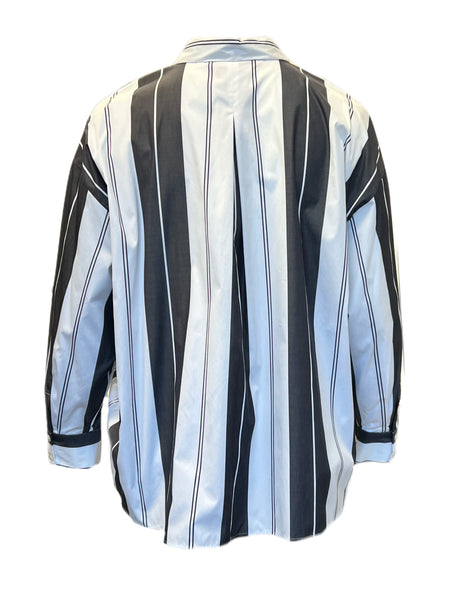 Marina Rinaldi Women's Nero Bonsai Cotton Shirt NWT