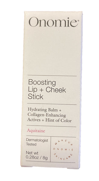 ONOMIE Boosting Lip + Cheek Hydrating & Collagen Stick in Aquaitaine Shade 8g