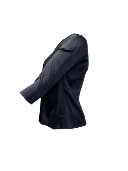 Marina Rinaldi Women's Black Boreale Pullover Blouse NWT