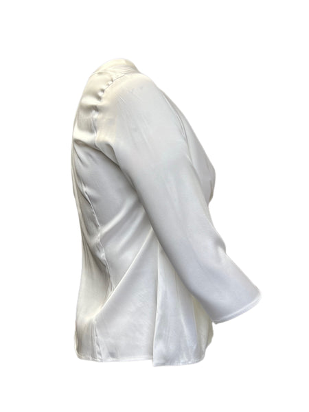 Marina Rinaldi Women's White Boreale V Neck Top NWT