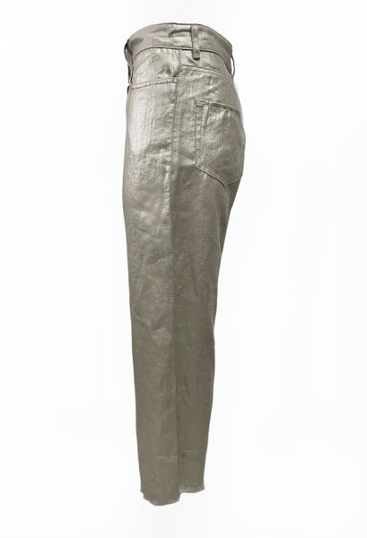 Max Mara Women's Gold Bouquet Wide Leg High Rise Pants NWT