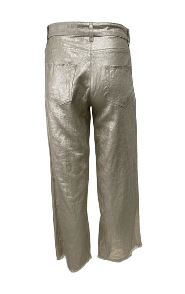 Max Mara Women's Gold Bouquet Wide Leg High Rise Pants NWT